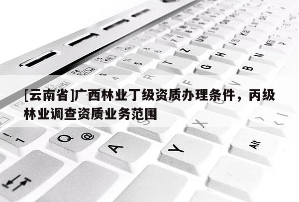 [云南省]廣西林業丁級資質辦理條件，丙級林業調查資質業務范圍