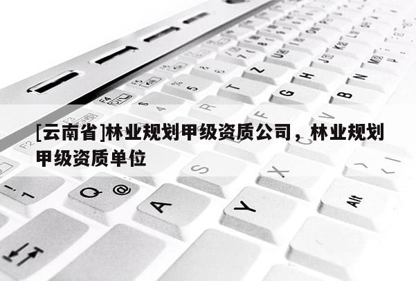 [云南省]林業規劃甲級資質公司，林業規劃甲級資質單位