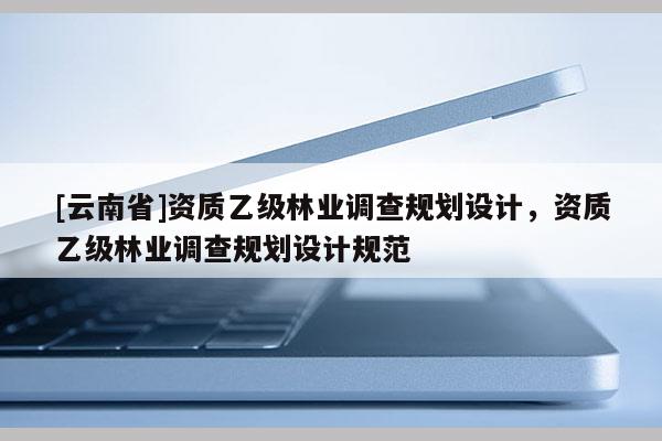 [云南省]資質(zhì)乙級林業(yè)調(diào)查規(guī)劃設(shè)計(jì)，資質(zhì)乙級林業(yè)調(diào)查規(guī)劃設(shè)計(jì)規(guī)范