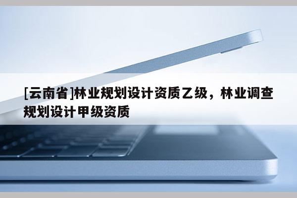 [云南省]林業規劃設計資質乙級，林業調查規劃設計甲級資質