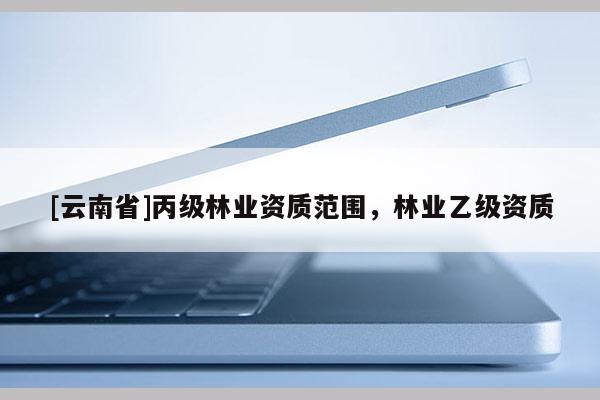 [云南省]丙級林業資質范圍，林業乙級資質