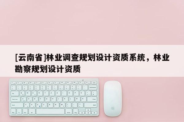 [云南省]林業調查規劃設計資質系統，林業勘察規劃設計資質