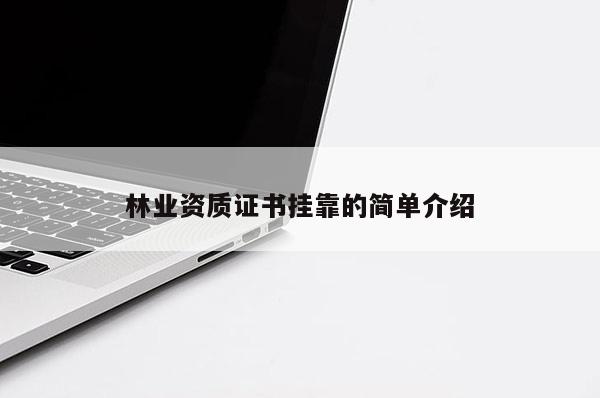 林業資質證書掛靠的簡單介紹