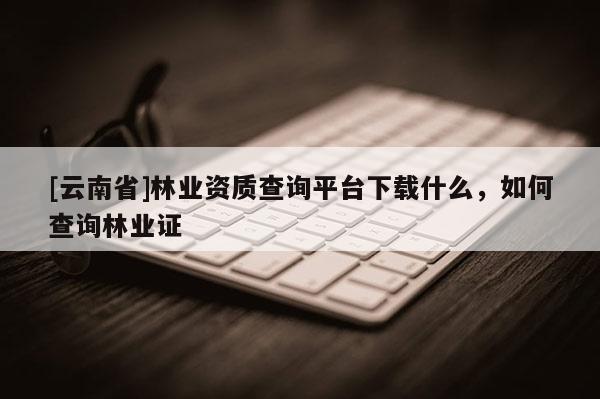 [云南省]林業資質查詢平臺下載什么，如何查詢林業證