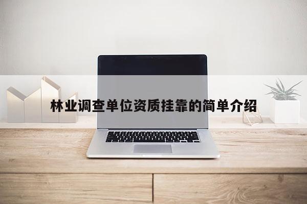 林業調查單位資質掛靠的簡單介紹