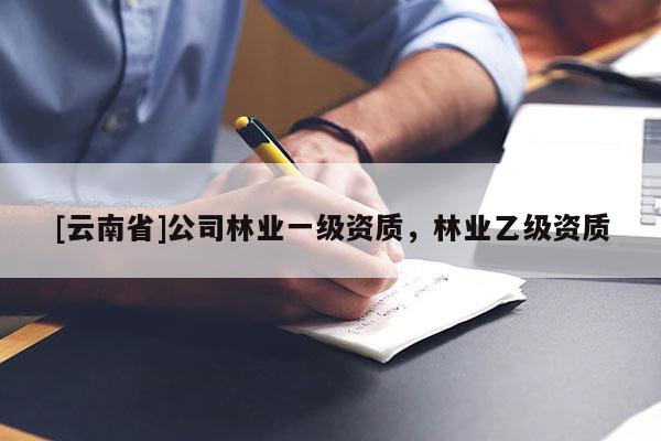 [云南省]公司林業一級資質，林業乙級資質