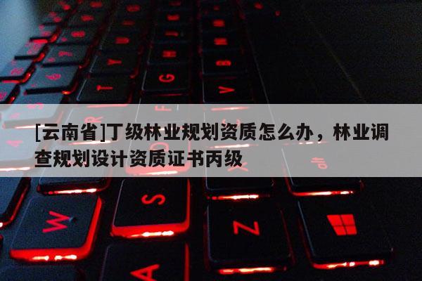 [云南省]丁級林業規劃資質怎么辦，林業調查規劃設計資質證書丙級