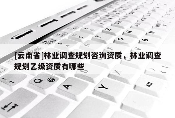 [云南省]林業(yè)調(diào)查規(guī)劃咨詢資質(zhì)，林業(yè)調(diào)查規(guī)劃乙級(jí)資質(zhì)有哪些