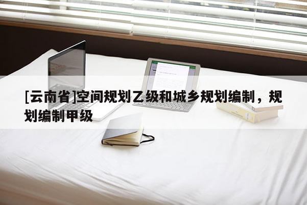 [云南省]空間規劃乙級和城鄉規劃編制，規劃編制甲級