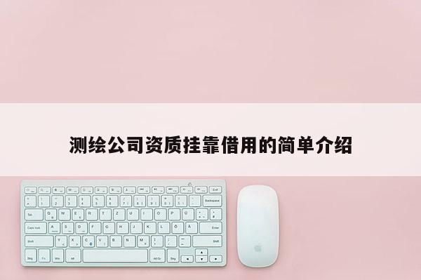 測繪公司資質掛靠借用的簡單介紹