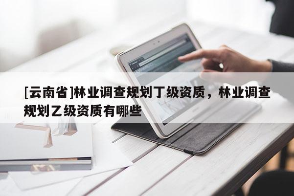 [云南省]林業調查規劃丁級資質，林業調查規劃乙級資質有哪些