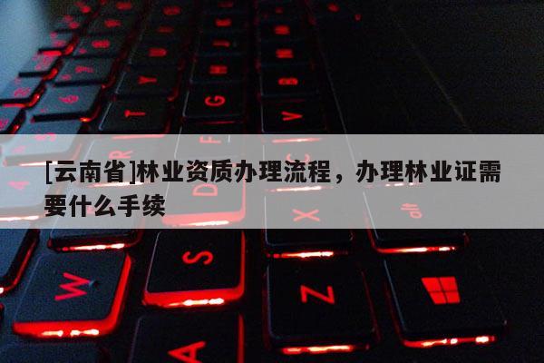 [云南省]林業資質辦理流程，辦理林業證需要什么手續