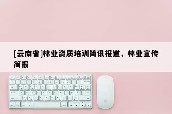 [云南省]林業資質培訓簡訊報道，林業宣傳簡報