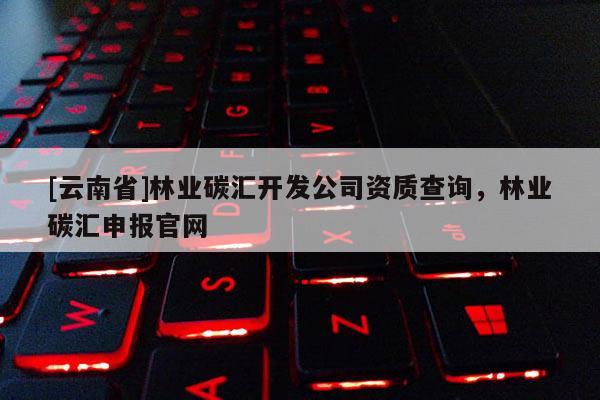 [云南省]林業碳匯開發公司資質查詢，林業碳匯申報官網