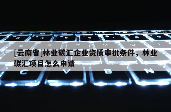 [云南省]林業碳匯企業資質審批條件，林業碳匯項目怎么申請