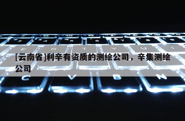 [云南省]利辛有資質的測繪公司，辛集測繪公司