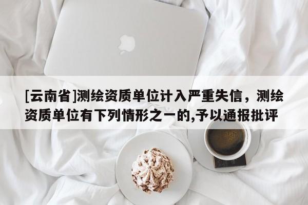 [云南省]測繪資質單位計入嚴重失信，測繪資質單位有下列情形之一的,予以通報批評