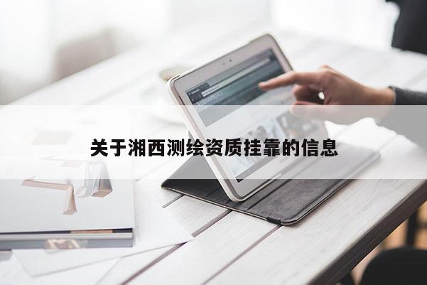 關(guān)于湘西測(cè)繪資質(zhì)掛靠的信息
