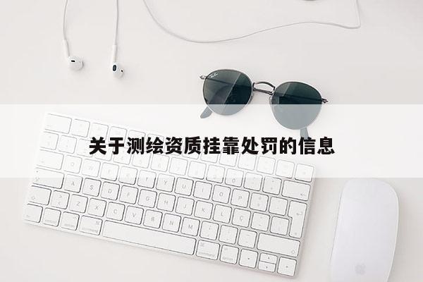 關(guān)于測(cè)繪資質(zhì)掛靠處罰的信息
