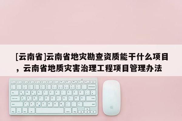 [云南省]云南省地災勘查資質能干什么項目，云南省地質災害治理工程項目管理辦法